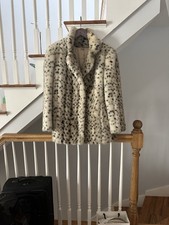 Vintage Faux For Snow Leopard Coat