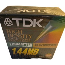 TDK High Density Formatted IBM and Compatibles 1.44 Mb 3.5" Floppy Disks 10...