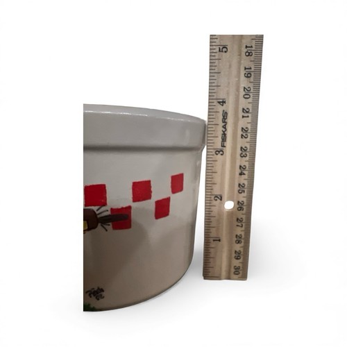 Rossville Ohio Pottery Ohio 1pt Crock Scarecrow handbemalt 1999 - Bild 3 von 8