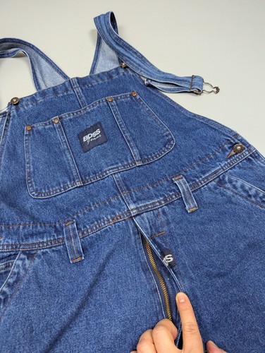 BOSS Jeans Denim Overalls Men’s M Blue 80s 90s Vintage Workwear Casual Y2K JNCO - Picture 3 of 16