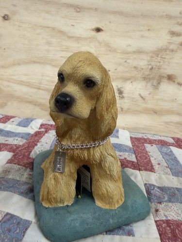 Figura realista de un Cocker Spaniel rubio o color pulido Mi perro pintado a mano - Imagen 9 de 11