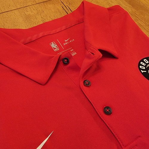 Nike Dri Fit NBA Toronto Raptors Polo Shirt Mens 2XL Short Sleeve Red NEW $60 - Picture 3 of 22