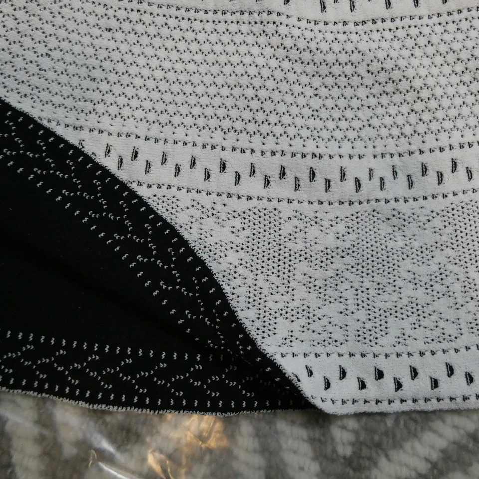 Nuevo vestido jacquard pequeño para mujer Antonio Melani 2 tonos marfil/negro Foto 3 de 4