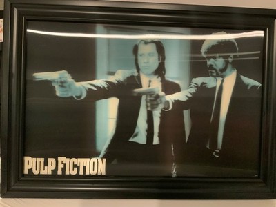 Pulp Fiction 3D Framed 11'' x 17  x 1   Wall Art BLOCK BUSTER VIDEO USED