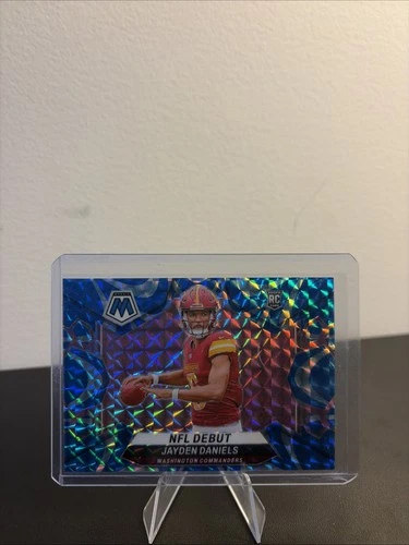 2024 Panini Mosaic - NFL Debut Jayden Daniels #272 Reactive Blue Mosaic (RC)