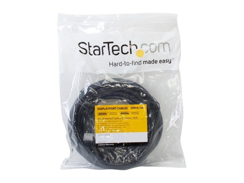 StarTech.com DISPLPORT20L 20 ft Black DisplayPort Cable with Latches - M/M Male - Picture 3 of 3