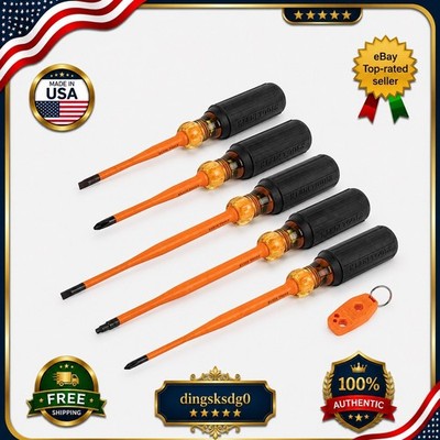 Klein Tools 33736INS 6-Pc 1000V Insulated Screwdriver Set w/ Magnetizer-New  