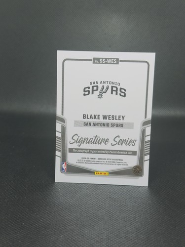 Donruss Optic Blake Wesley Signature Series Auto San Antonio Spurs 2024-25 - Imagen 2 de 2