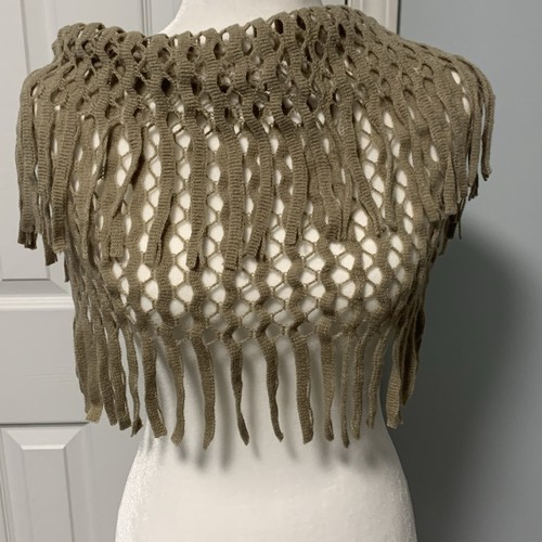 Creme hellbraun offenes Webhalstuch - Bild 2 von 2