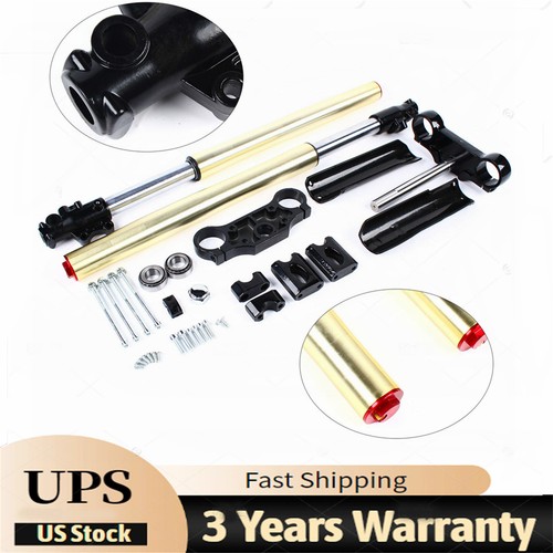 29" 45/48mm Triple Tree Clamp Front Forks Shock For Dirt Pit Bike KLX110 SSR125! - Bild 1 von 12