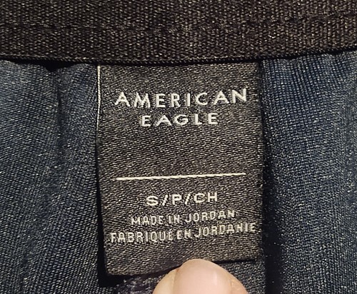 Jogger American Eagle Active 24/7 Tech para hombre talla S azul marino bolsillos con cremallera cordón  - Imagen 3 de 8