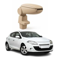 Mittelarmlehne Armlehne für Renault Megane 2008-2015 PU-Leder ABS Beige
