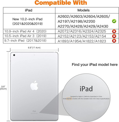 Kids Case For iPad 9th/8th/7th Generation 10.2" with Built-in Screen Protector - Picture 121 of 122