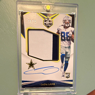 2020 Panini Limited CeeDee Lamb Rookie Patch Auto #147 /75