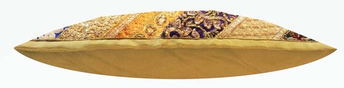 30" ETHNIC HOME DÉCOR ART SARI BEADED SEQUIN THROW FLOOR CUSHION PILLOW COVER - Picture 6 of 8