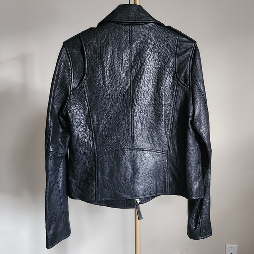 NWT Derek Lam Crosby Women Black Genuine Lambskin Leather Designer Jacket Size L - Bild 3 von 20
