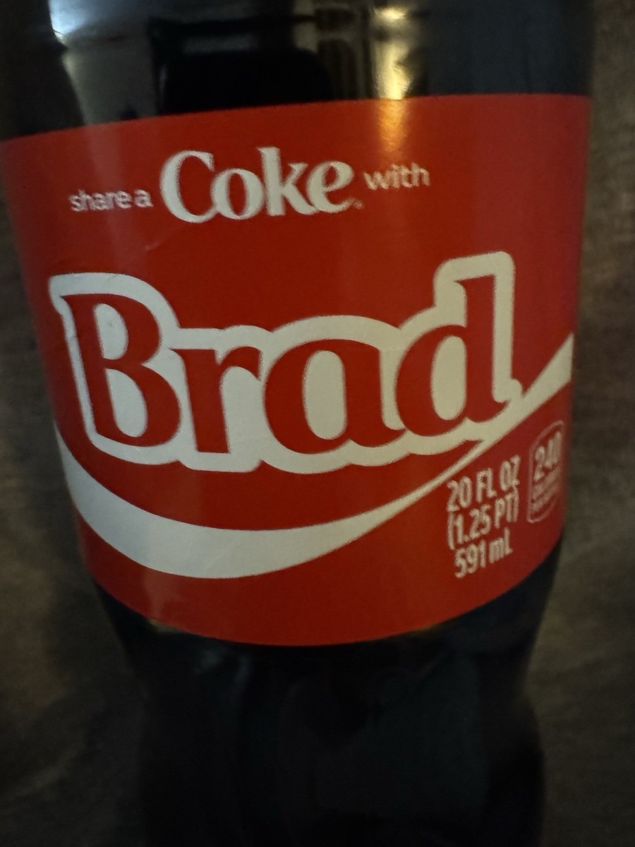Share a Coke with Brad 2025 Personalized Gift Coca~Cola