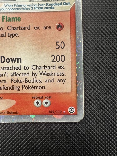 Pokemon Charizard EX Fire Red & Leaf Green Holo Rare 105/112 MP/HP - Picture 6 of 17