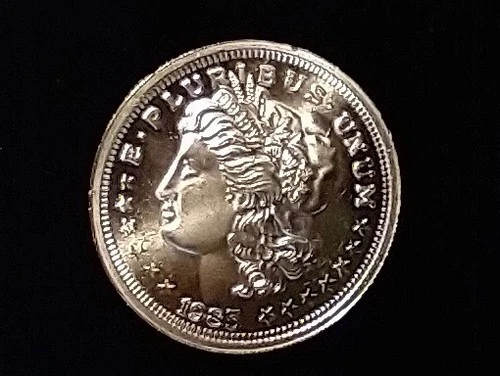 One Troy Oz Silver Trade Unit Liberty Head 1985  .999 fine silver uncirculated