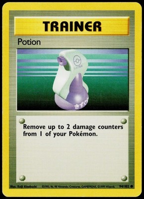 Potion 94/102 Common Base Set Unlimited Pokemon Lightly Played