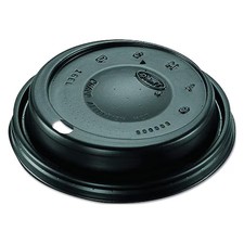 Dart 16Elblk Lid For 12 To 24 Oz. Hot Cup, Dome, Sip Through, Black, Pk1000