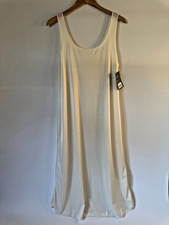 NWT Vintage Body Touches by Delicates Full Length Ivory Nightgown L Soft Stretch