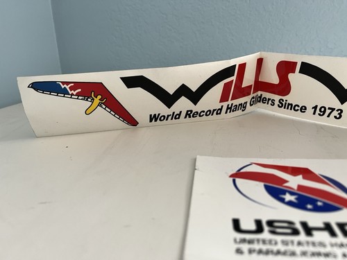 Wills Wing Para Paraglider Hang Glider USHPA Vintage Parachute Sticker - Picture 3 of 8