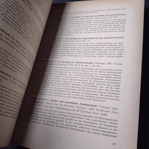 Literature-Verzeichnis Der Politischen Wissenschaften 1962, German Paperback - Picture 12 of 14