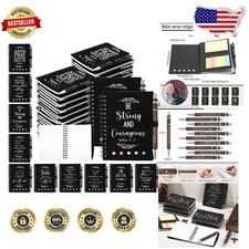 Christian Gifts Bulk: 100 Pcs Bible Verse Notebooks with Sticky Notes & Pens