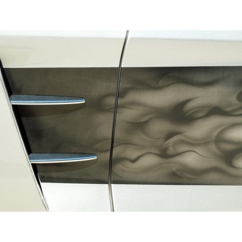 Black Sport Fade Flame Side Graphic 2p for 2005-2013 Chevy Corvette C6 [Vinyl] - Picture 8 of 11