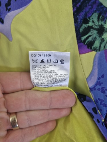 KAREN MILLEN Pencil Dress Yellow Floral Sleeveless Single Strap UK 12 - Picture 10 of 16