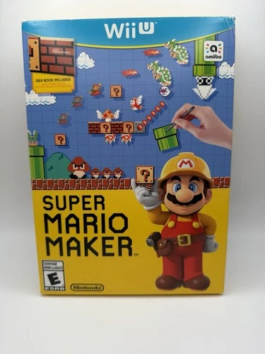 Nintendo Wii U - Super Mario Maker - With Box And Booklet - Complete CIB Tested