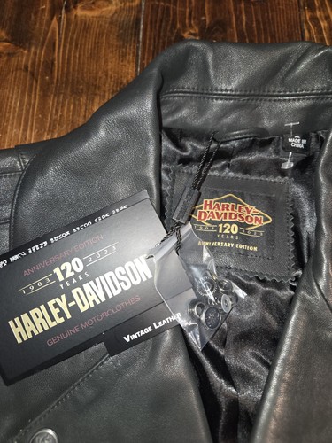 Harley Davidson Women’s 120th Anniversary Leather Cycle Queen Jacket Sz. Xl NEW - Picture 3 of 9