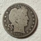 1901 Barber Half Dollar Silver