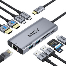 MCY USB C Hub,Laptop Docking Station Dual Monitor Single 8K,2X4K 60Hz,10 in 1 Ty