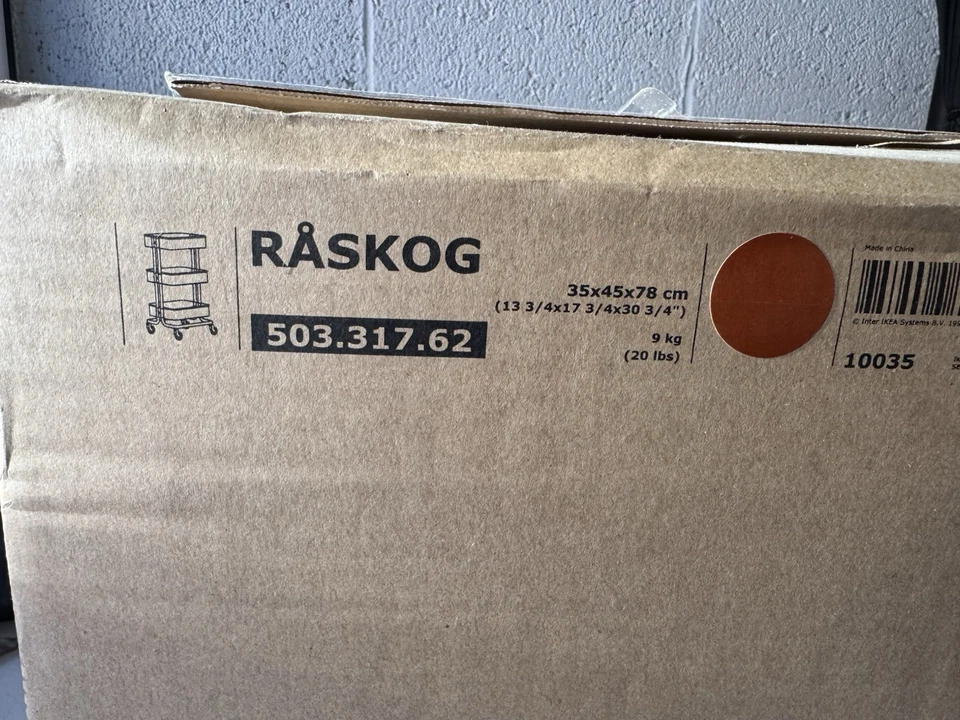 Carro utilitario IKEA RÅSKOG carro de almacenamiento rodante de 3 niveles 503.317.62 - NUEVO en caja Foto 3 de 3