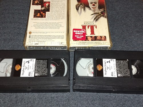 Stephen King's It VHS TV Movie Horror Tim Curry Cult Classic 2 Tape Cut Box - Picture 7 of 8