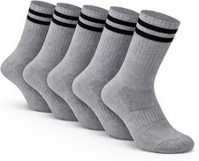 6pk, 12 pk Men's Cushioned Sports Socks Crew Athletic  Gym Training UK Size 6-12