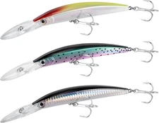 Dr.Fish 3 Pack Minnow Jerkbait 7" 7", Clown/Silver Black/Rainbow Trout-3 