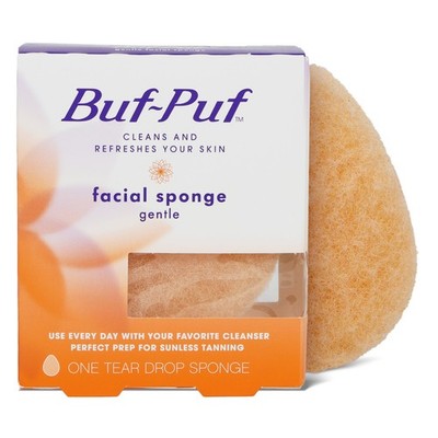 Buf-Puf Gentle Facial Sponge, Dermatologist Developed, Removes 1 Pack, Orange 
