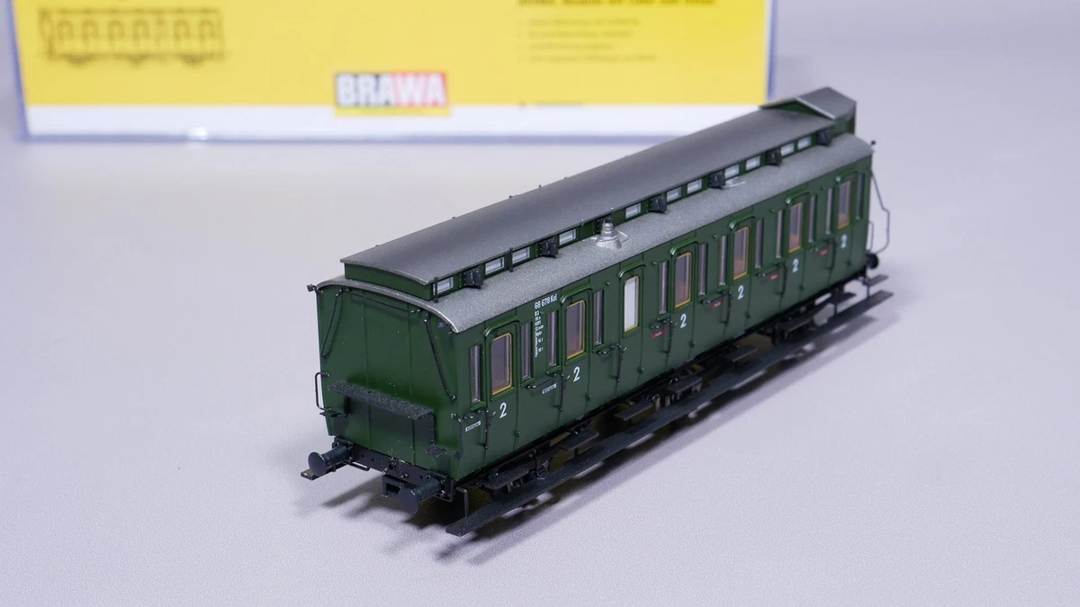 H0 DC Brawa 45454 Abteilwagen 2. Kl. B3 68 678 Ksl DB OVP #YÜ_1128