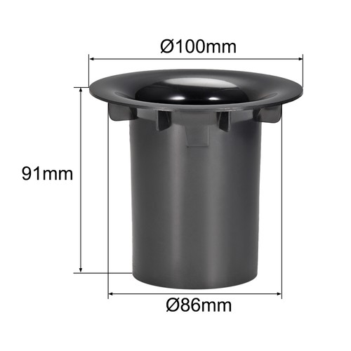86x91mm Altoparlante Porta Tubo Subwoofer Bassi Reflex Tubo Scatola 2pz - Afbeelding 2 van 3