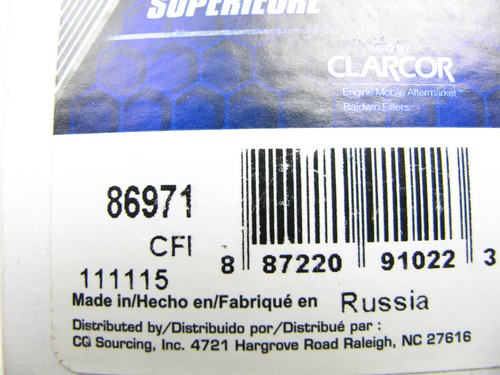 Carquest 86971 Plastic Universal In-line Fuel Filter For 1/4" Lines, Wix 33971 - Bild 3 von 3