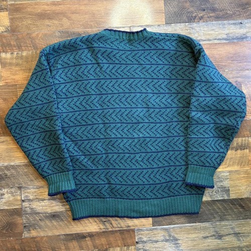 Vintage 90s Gap 100% Pure Wool Fisherman Pullover Sweater Crewneck Size Large - Picture 2 of 4