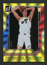 2024-25 CODY WILLIAMS 08/15 PANINI DONRUSS FRANCHISE FEATURES LASER GOLD RC