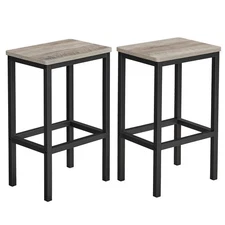 Bar Stools, Set of 2 Bar Chairs, Kitchen Breakfast Bar Stools with Footrest, ...