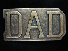 PA05158 REALLY NICE DAD COLLEGIATE TYPE NOVELTY BRASSTONE BELT BUCKLE