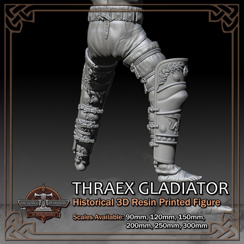 Gladiador romano tracio Thraex - Escala 1/18 a 1/6 - Figura impresa en resina 3D - Imagen 12 de 15