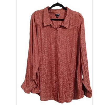 Torrid Rust Button Down Long Sleeve Shirt Size 4X