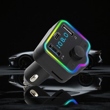 Bluetooth 5.0 Car Wireless FM Transmitter Adapter 2USB PD Charger US